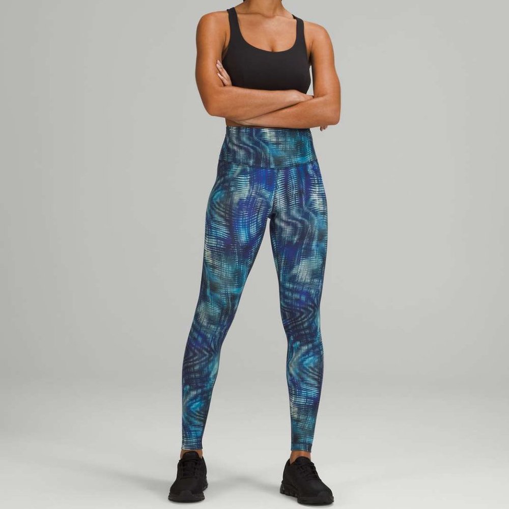 Lululemon Wunder Train High-Rise Tight 27" Foil Shapeshifter Flux Blue Multi